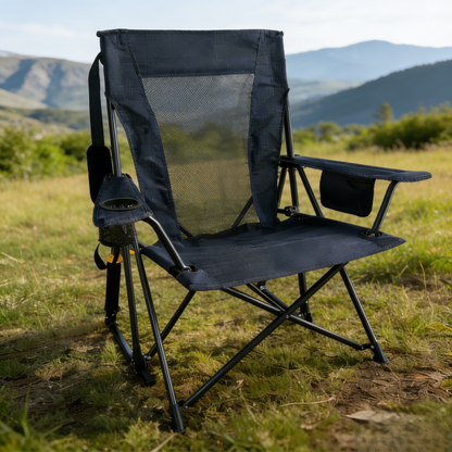 WarmNest Spring-Action Outdoor Rocking Chair for Camping & Patio