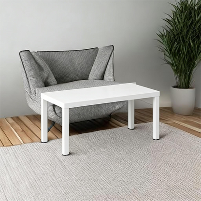 Minimalist White Rectangular Coffee Table