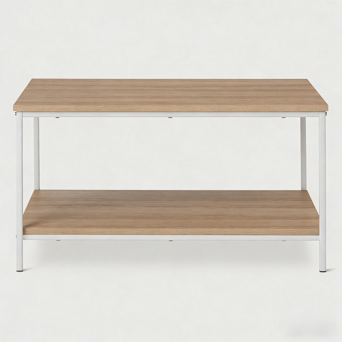 2-Tier Wood & Metal Coffee Table