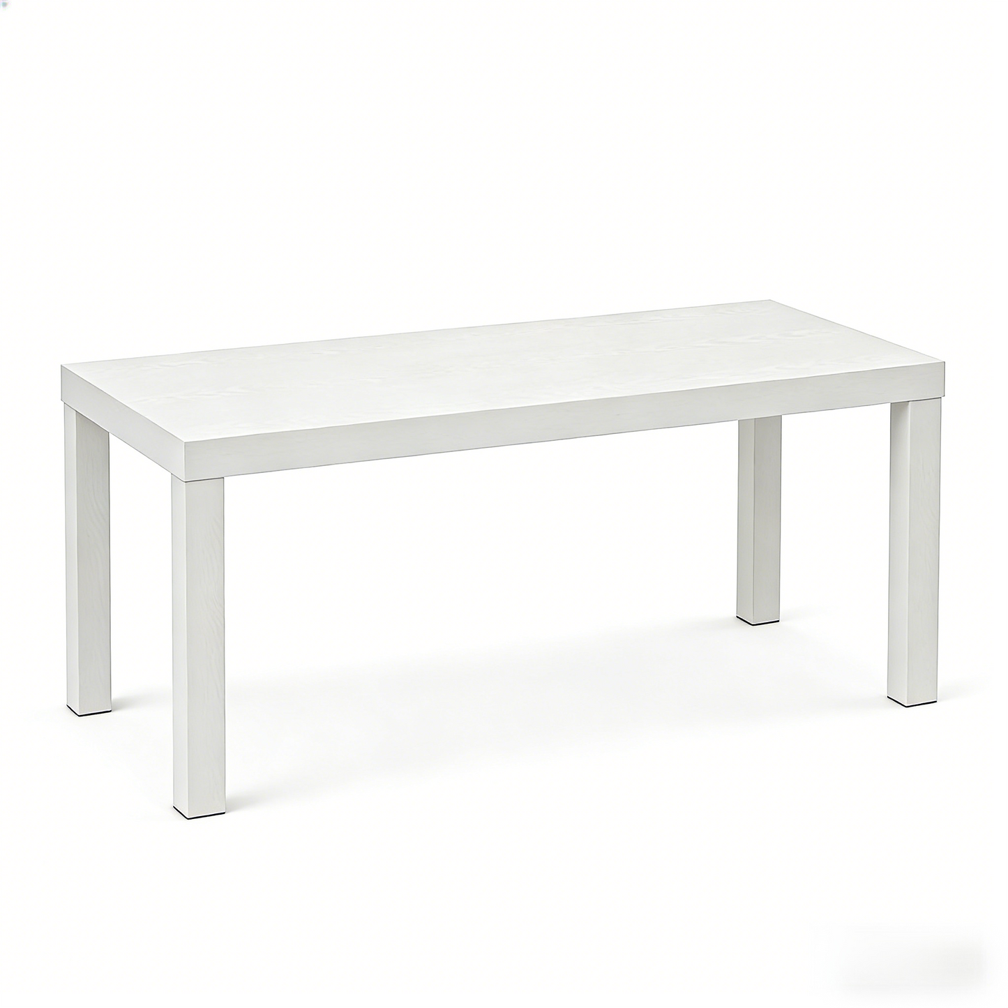 Minimalist White Rectangular Coffee Table
