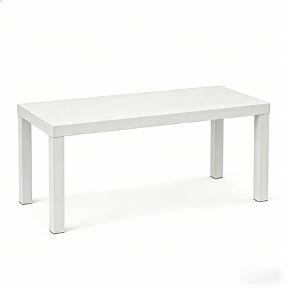 Minimalist White Rectangular Coffee Table