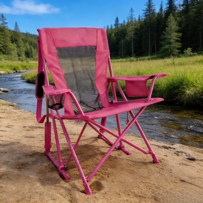 WarmNest Spring-Action Outdoor Rocking Chair for Camping & Patio